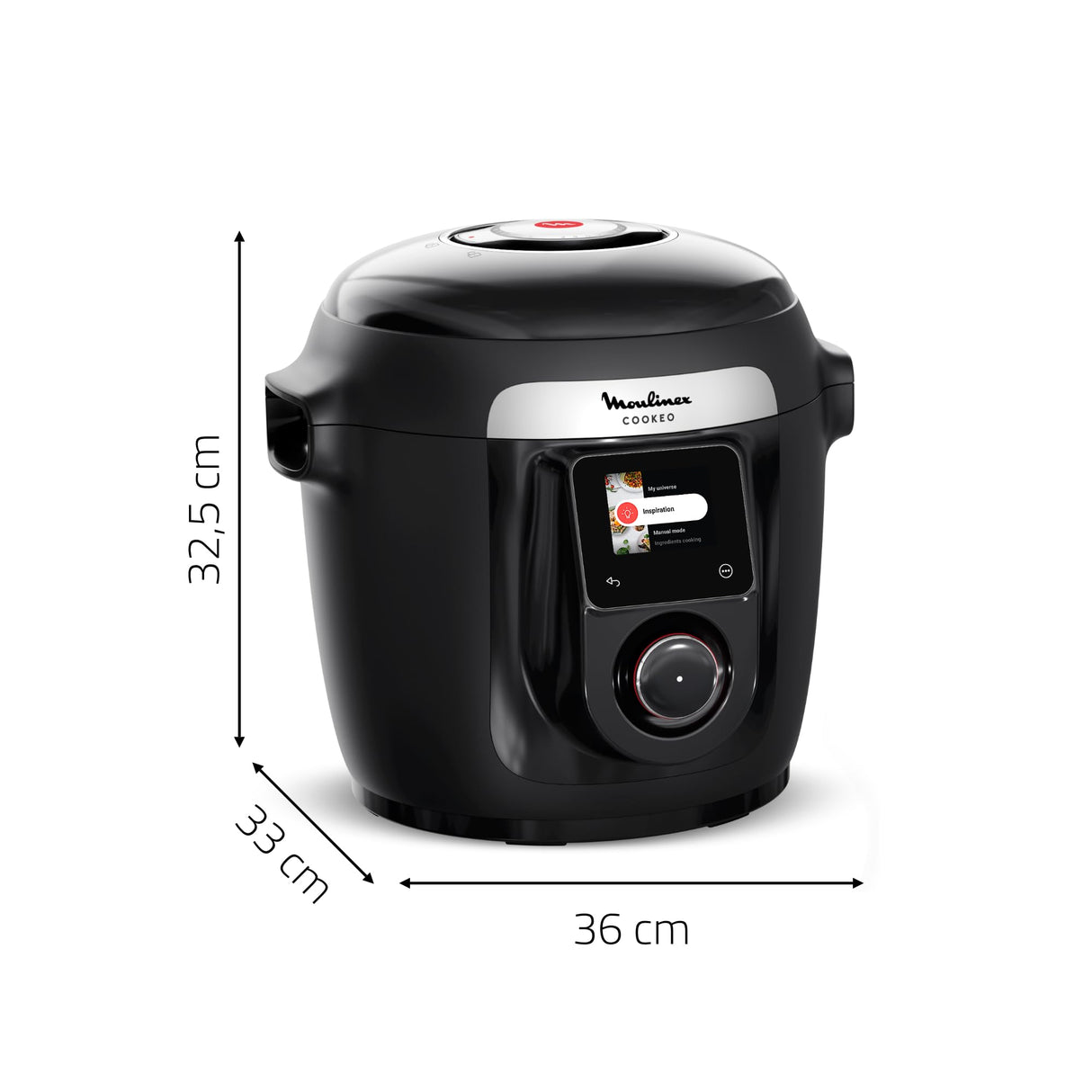 Moulinex Cookeo Wi-Fi 10-en-1, Multicocina, 10 modos de cocción, cocción a presión, pasos detallados, CE96G810, Negro