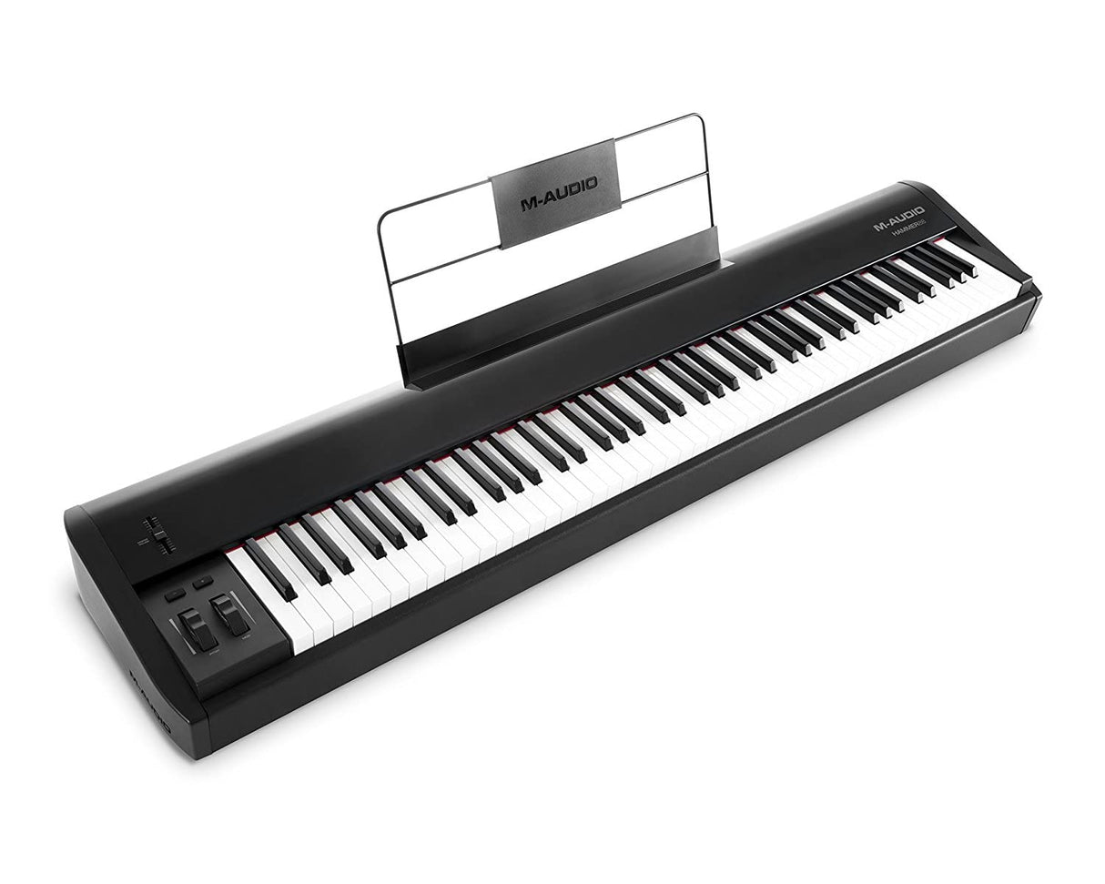 M-Audio Hammer 88 - Teclado controlador USB/MIDI profesional con 88 teclas de acción martillo y paquete de software