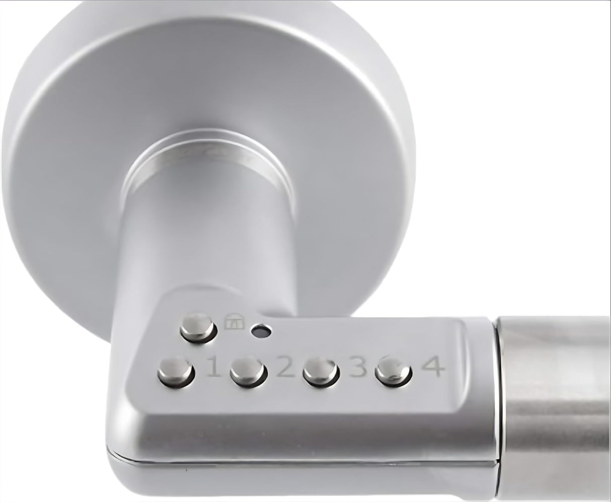 Yale Manilla Electrónica de Puerta Izquierda, Acero Inoxidable, Código PIN con Hasta 9 Usuarios + 1 Maestro, Instalación Inalámbrica, Ideal para Viviendas, Oficinas y Entradas Secundarias