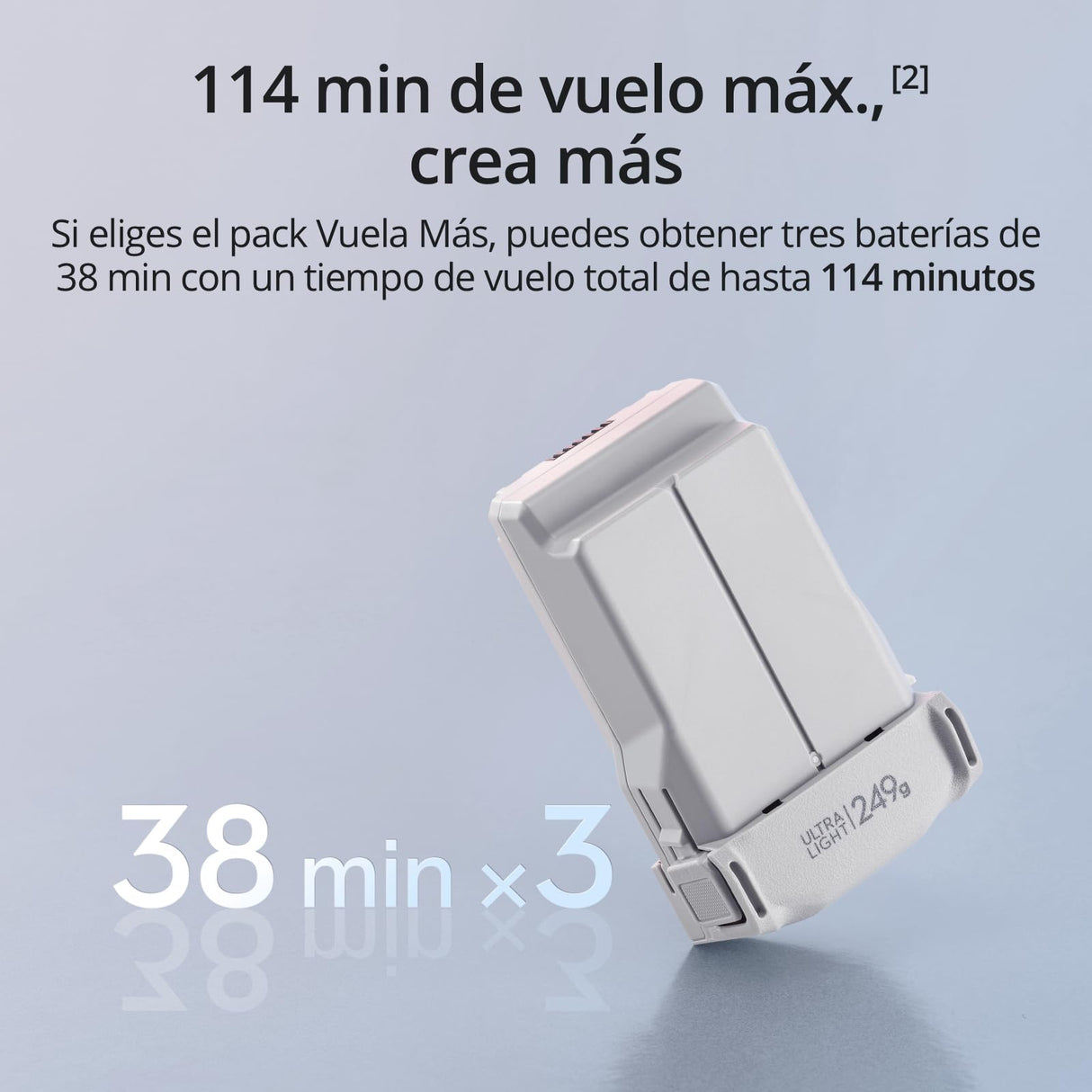 DJI Pack Mini 3 Vuela Más (RC) – Dron Mini con cámara ligero y plegable con vídeo 4K HDR, 38 min de tiempo de vuelo, Grabación vertical y funciones inteligentes, Color Gris, C0