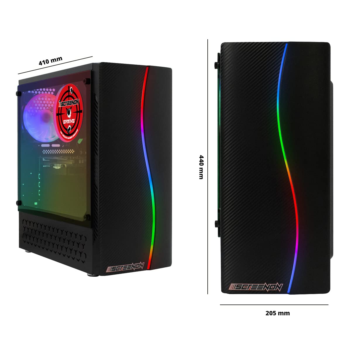 ScreenOn - Ryzen 5 5600G - 1TB SSD - RTX 3050 - Game PC A40121 - WiFi - Windows 11 Pro
