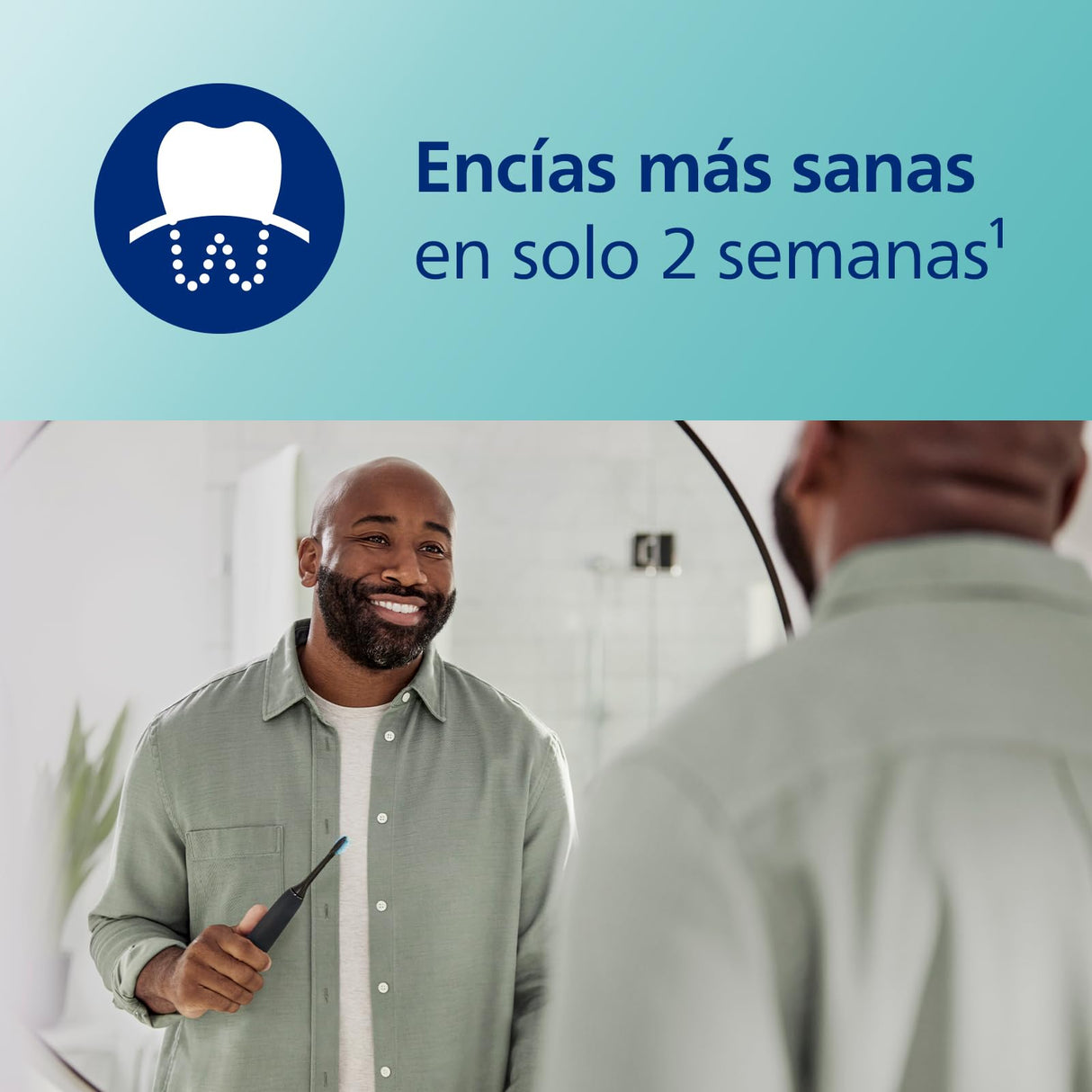 Philips Sonicare ProtectiveClean 5100 Pack Doble, 3 Modos, Sensor de Presión, Temporizador, Anterior, Azul/Blanco
