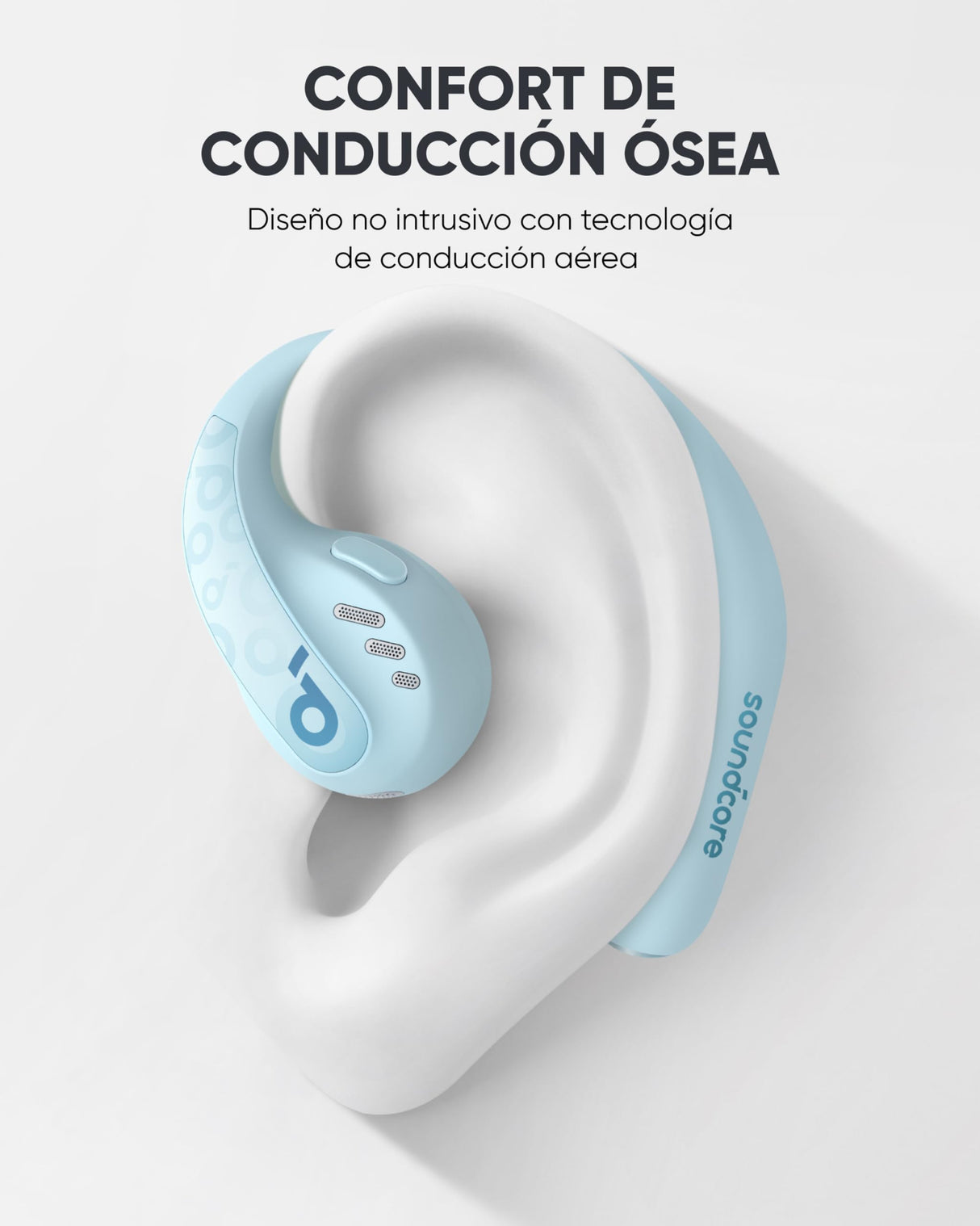 Soundcore by Anker AeroFit Pro Auriculares Bluetooth Inalámbricos de Conducción de Aire, Muy Cómodos, Ergonómicos, Ajuste Seguro, Sonido Rico con LDAC, Bluetooth 5.3, IPX5, 46H, Control con App