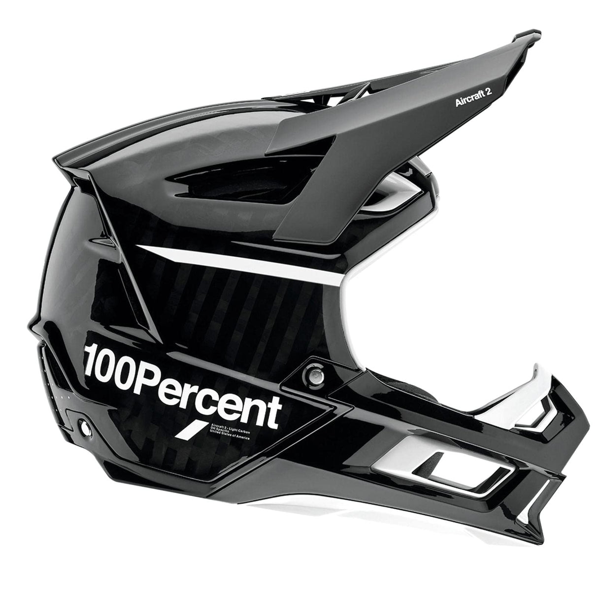 100% Casco Integral Aircraft 2 Unisex, Adulto, Schwarz Weiß, XL