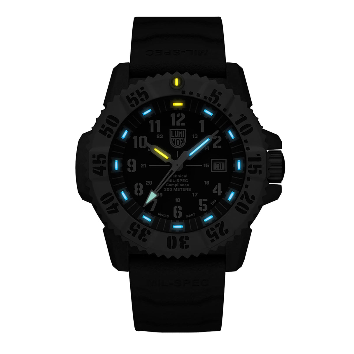 Luminox Reloj Analógico para Hombres de Cuarzo Suizo con Correa en Caucho XL.3351.1.Set