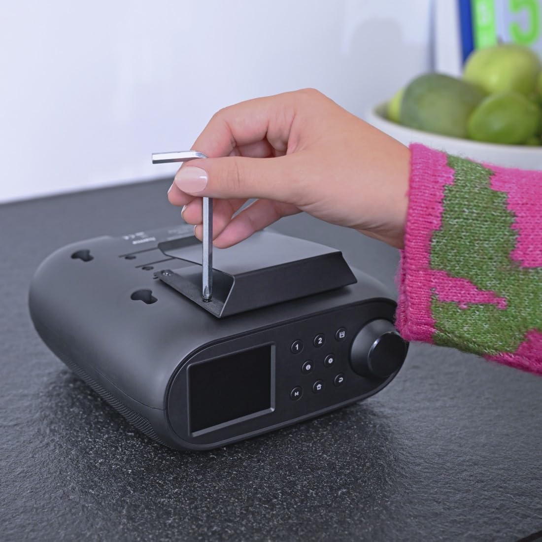 Hama | Radio Digital Internet Dab+/FM + Bluetooth RX + Wi‑Fi 2,4/5 GHz + Spotify Connect – Receptor Bluetooth – Despertador Doble – Negro