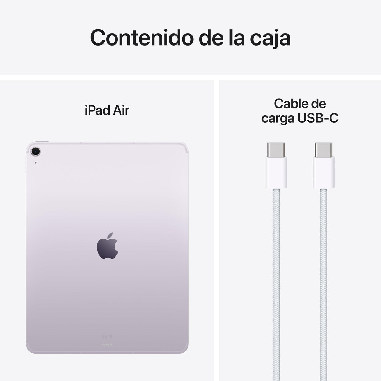 Apple iPad Air de 13 Pulgadas con Chip M3 diseñado para Apple Intelligence, Pantalla Liquid Retina, 256 GB, cámara Frontal/Trasera de 12 Mpx, Wi-Fi 6E, Redes 5G, Touch ID — Púrpura