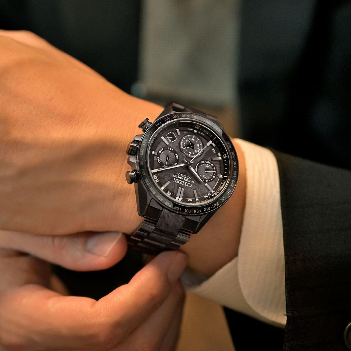 CITIZEN Reloj Cronógrafo para para Hombre de Eco-Drive con Correa en Titanio CC4067-66E