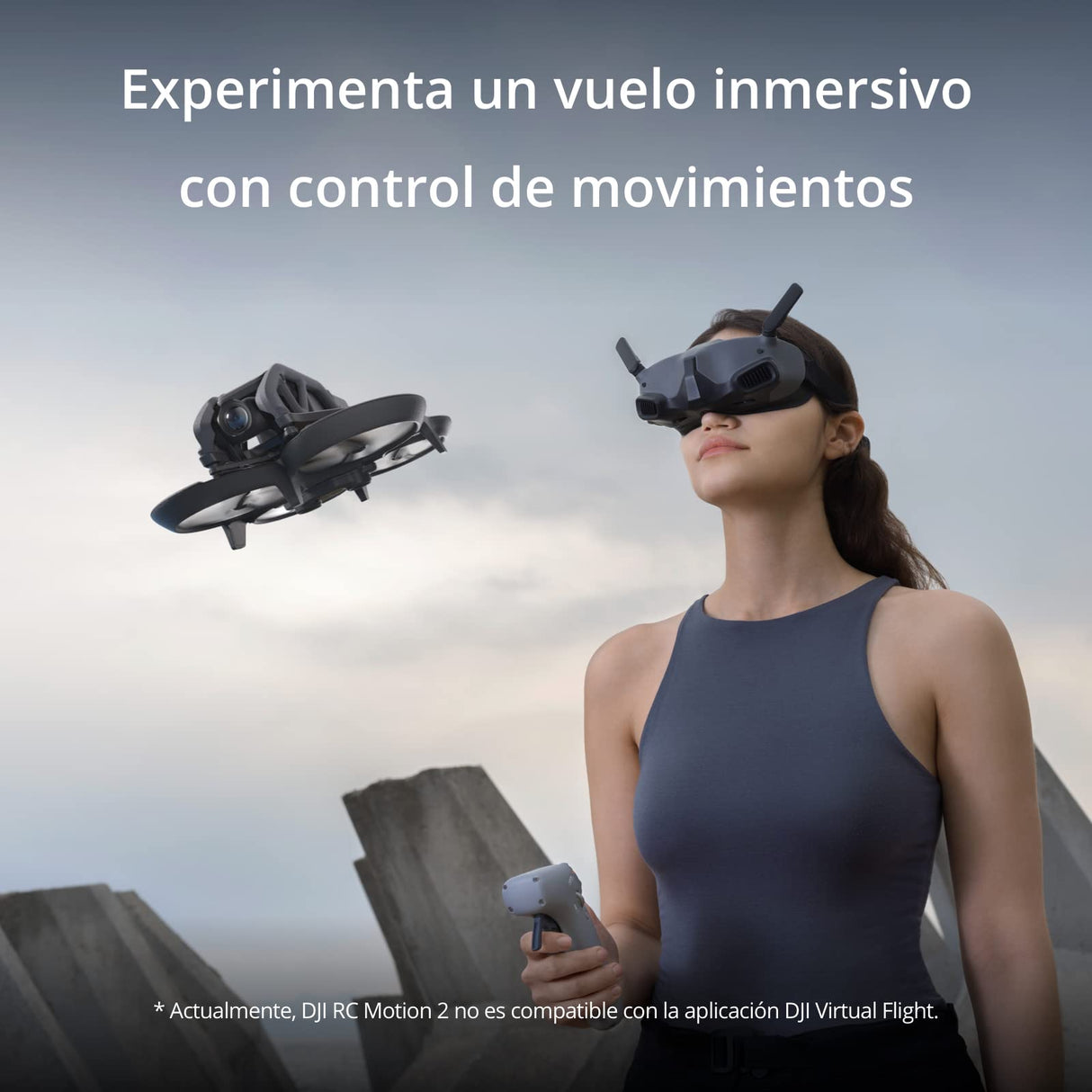 DJI Avata Explorer Pack Dron con Mando a distancia, cámara FPV, cuadricóptero VANT con vídeo 4K estabilizado, Campo de visión superamplio de 155°, Incluye el Nuevo RC Motion 2 y Goggles Integra