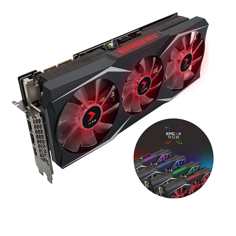 PNY GeForce RTX 3090 Ti 24GB GDDR6X XLR8 Gaming Epic-X RGB Uprising Triple Fan Tarjeta gráfica Overclocked Edition, Black
