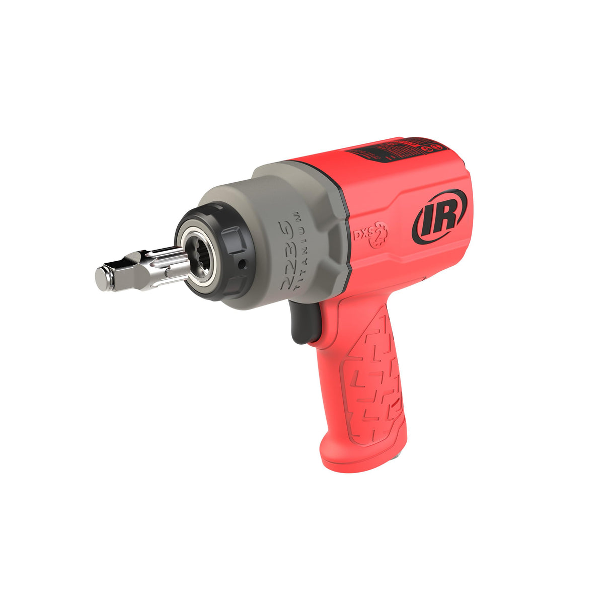 Ingersoll-Rand 2236QTIMAX-R DXS2 Llave de Impacto Neumática, Silenciosa, 2034 Nm, Caja Martillo Titanio, Anillo Fricción, Rojo