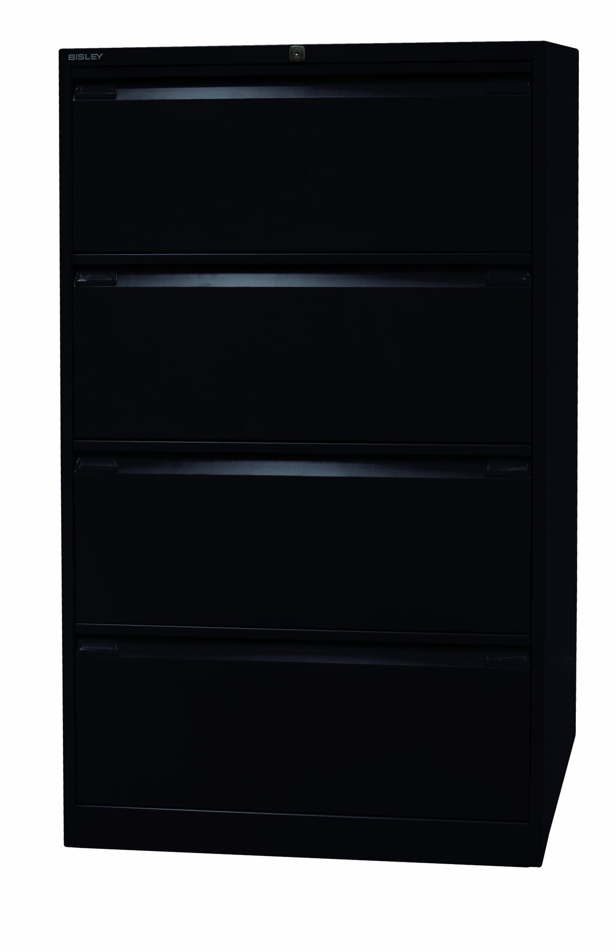 Bisley H61101 – Armario, doppelbahnig, DIN A4, 4 cajones, HR de Metal, 633 Negro, 62.2 X 80 X 132.1 cm