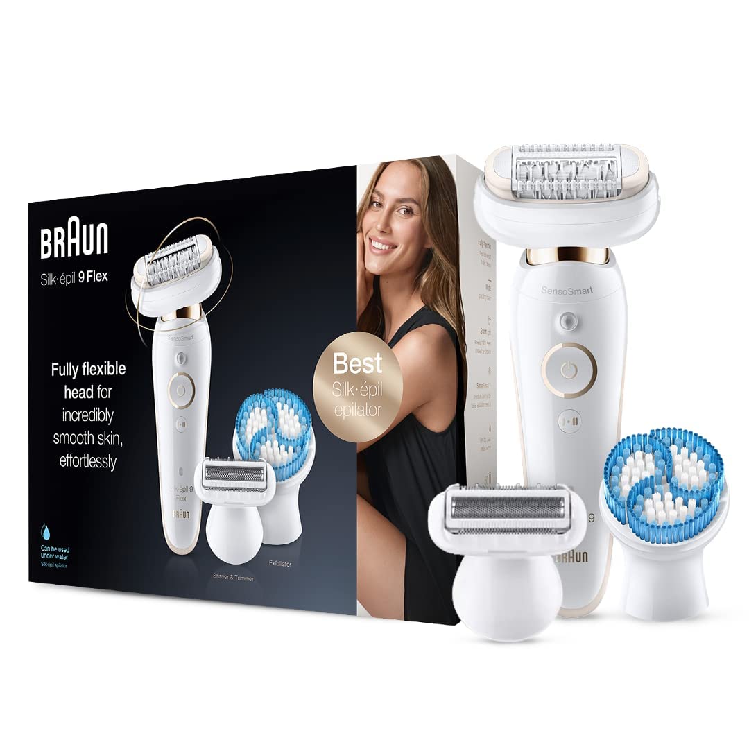 Braun Silk Epil 9 Flex 9010 - Depiladora eléctrica 3D, color blanco