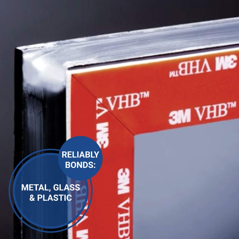 TapeCase 3M 4905 Cinta acrílica transparente de doble cara de 3.25 pulgadas x 36 yardas, rollo de 8.25 cm x 36 yardas