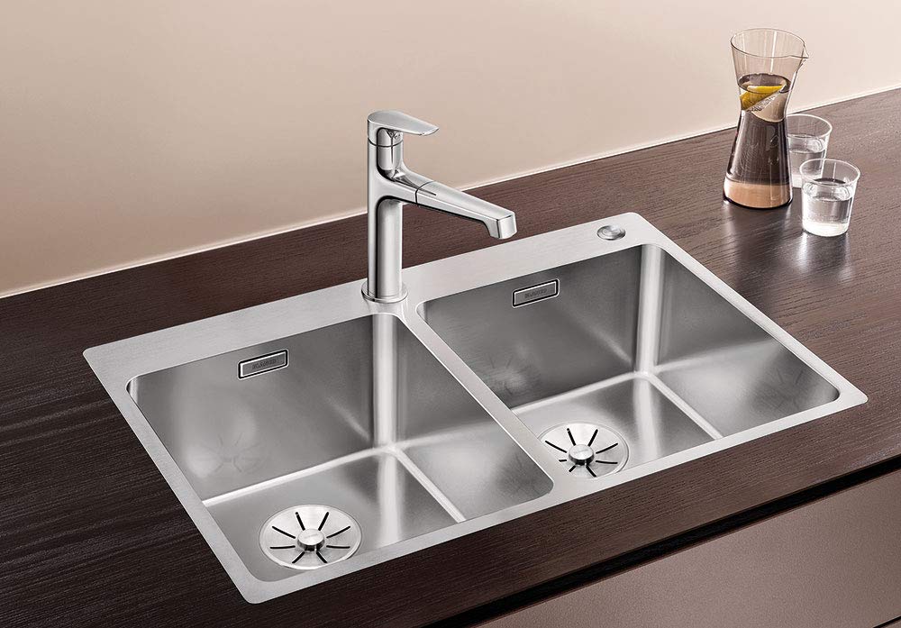 Blanco 525248 Fregadero de cocina de acero inoxidable, 340mm/340mm