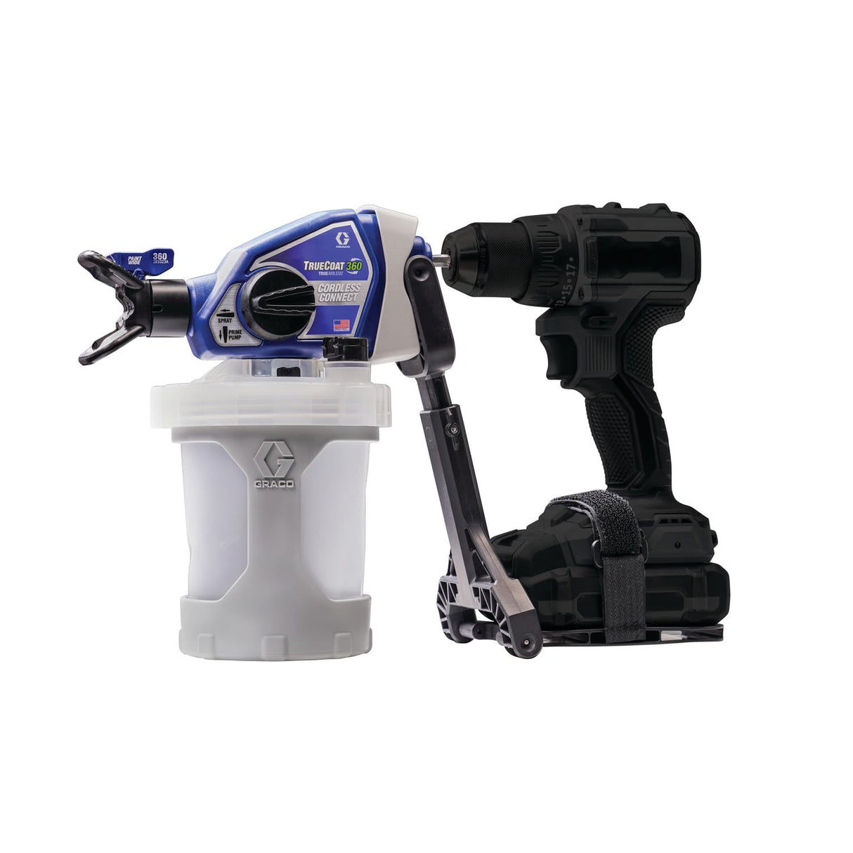 Magnum by Graco 26D361 TrueCoat 360 Cordless Connect, pulverizador de pintura airless portátil sin cable, pulverizador para taladro, uso doméstico, pequeños proyectos decorativos (presión máx 138 bar)