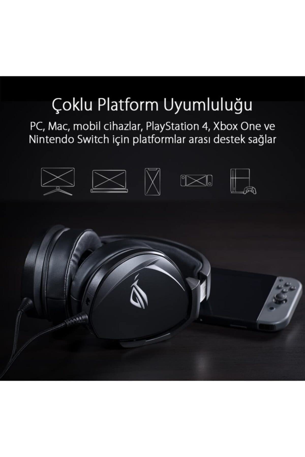 ASUS ROG Theta Electret - Auriculares para Gaming, transductores Essence de neodimio y electret, micrófono Integrado y Soporte multiplataforma para PC, Consolas y Dispositivos móviles