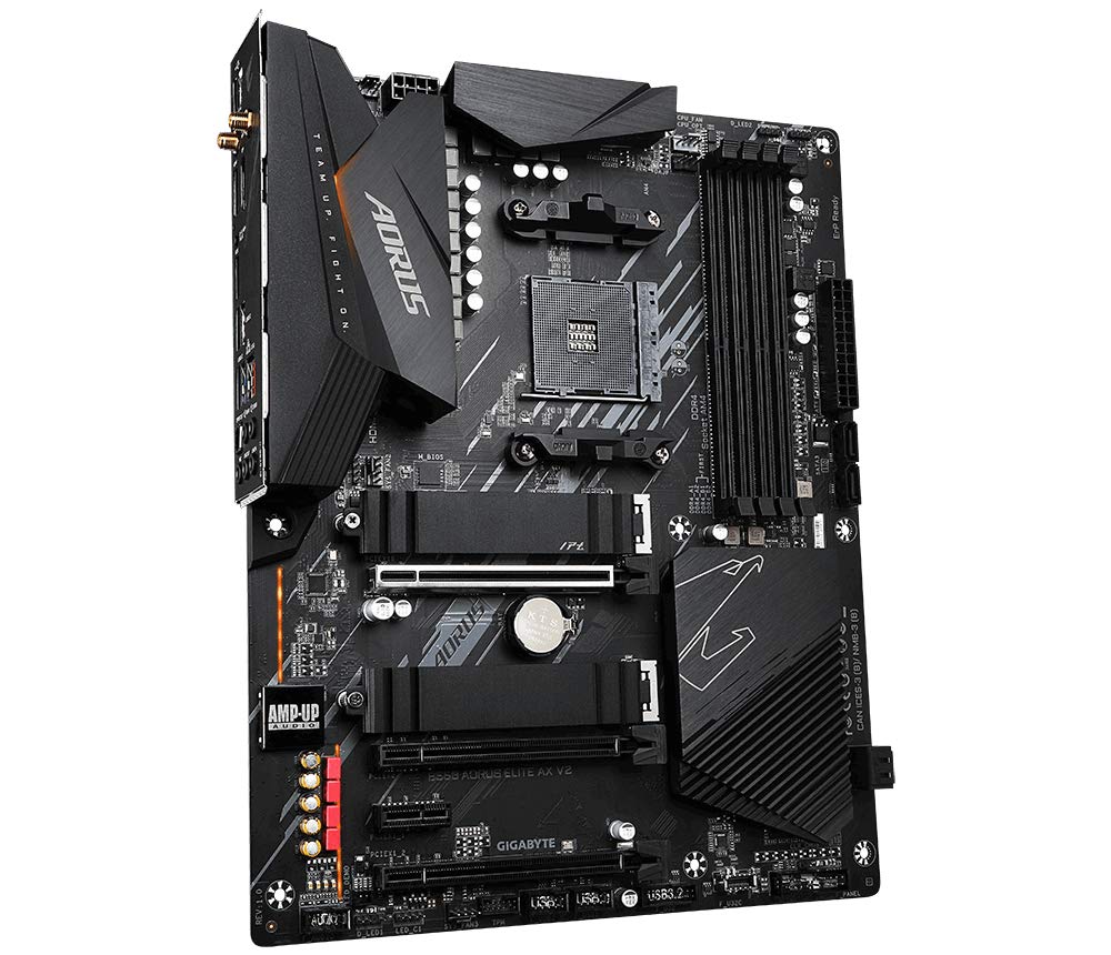 GIGABYTE B550 AORUS ELITE AX V2 Placa base - Procesadores AMD Ryzen 5000, VRM de 12+2 fases, hasta 4733 MHz DDR4, 1xPCIe 4.0 + 1xPCIe 3.0 M.2, Wi-Fi 6E, LAN 2.5GbE, USB 3.2 Gen 2