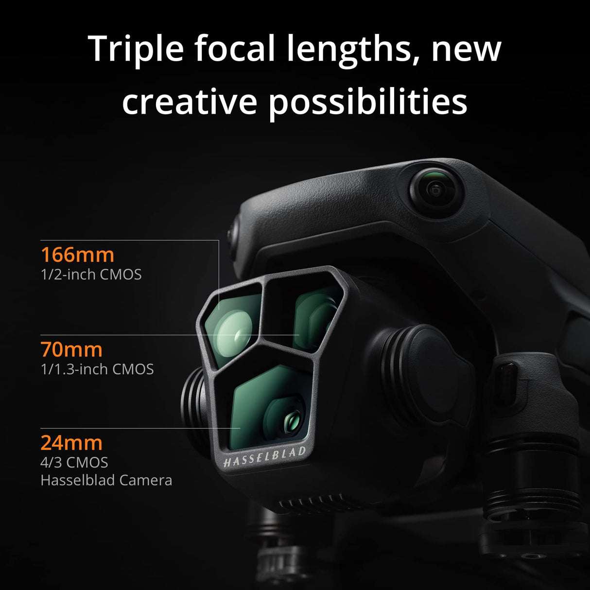 DJI - Pack Mavic 3 Pro Vuela Más con RC (control remoto con pantalla), dron insignia de tres cámaras con cámara Hasselblad con CMOS 4/3, transmisión de vídeo HD a 15 km, tres baterías