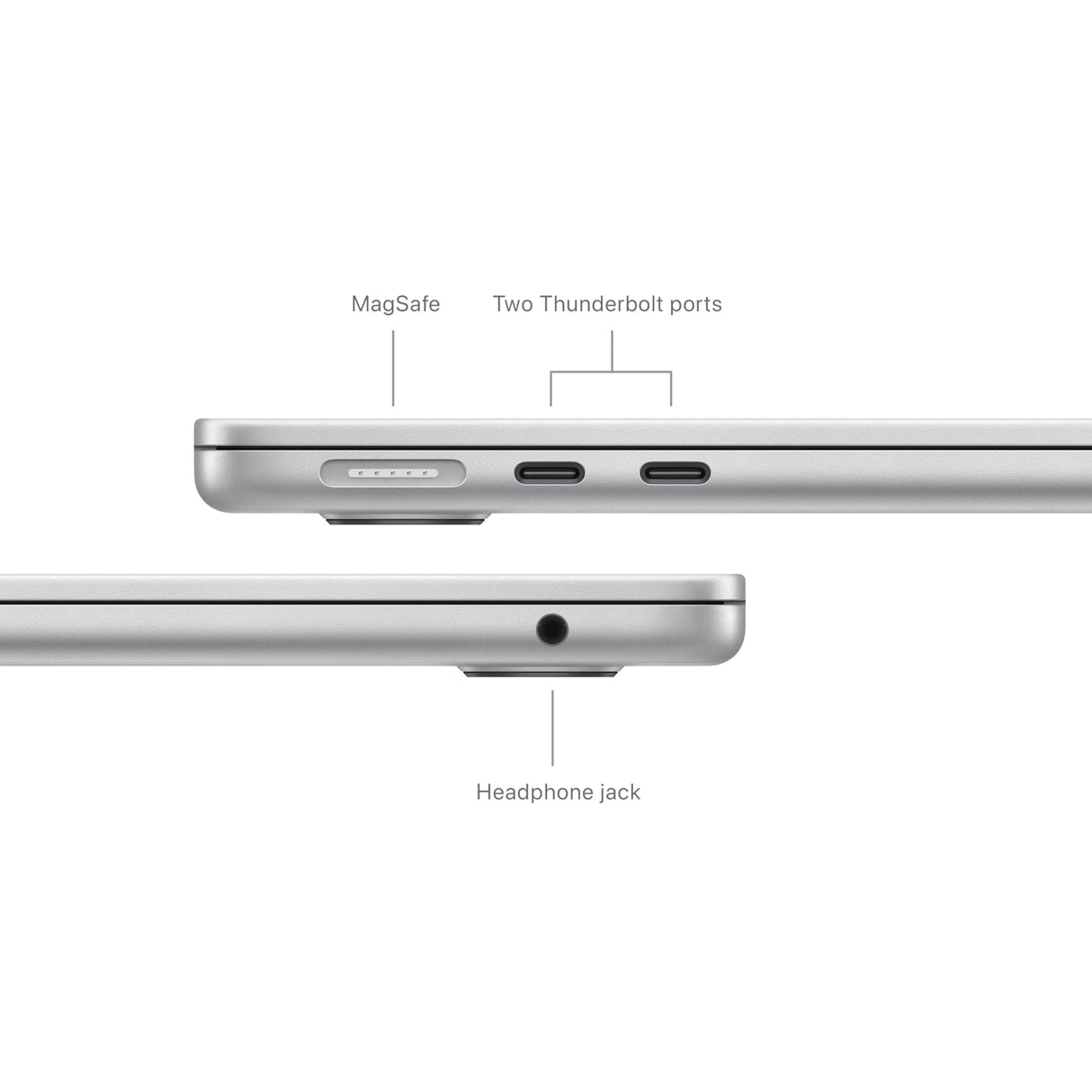 Apple 2024 MacBook Air (de 13 polegadas, Processador M3 da Apple com CPU 8‑Core e GPU 10‑Core, 16GB Memória unificada, 512 GB) - Prateado
