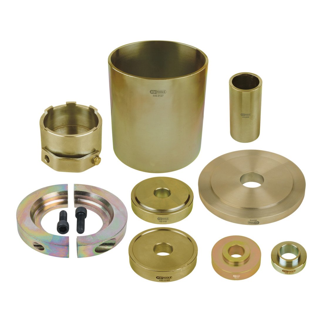 KS Tools 440.0160 Juego de rodamiento de rueda, delantero para Renault / Nissan / Opel 2002-10, 9 pzs