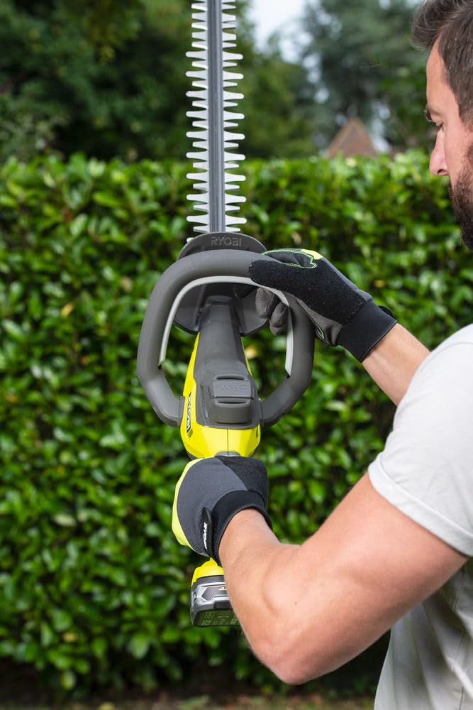 Ryobi One+ Kit 2 en 1: Recortabordes/Delineador 25/30 cm OLT1832 + Cortasetos 55 cm RY18HT55A | Incluye batería 18V 2.0Ah Lithium+ y Cargador 1.7A | Sistema 18V One+ Compatible