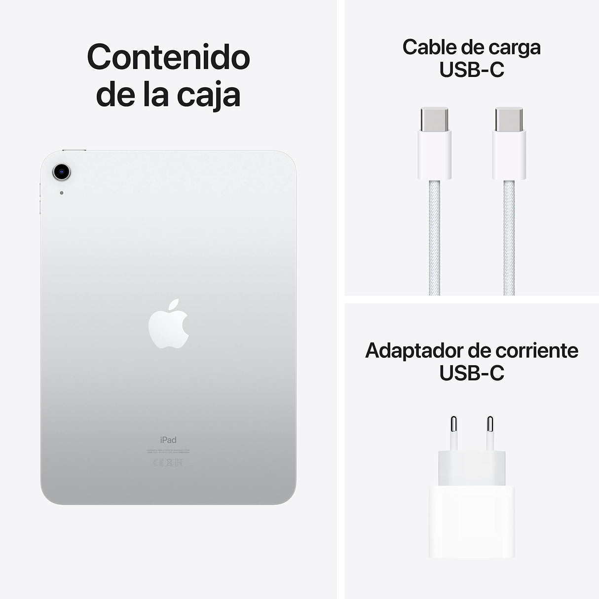 Apple 2022 iPad de 10,9 Pulgadas (Wi-Fi, 256 GB) - Plata (10.ª generación)