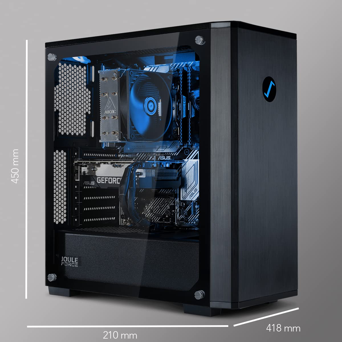 JOULE PERFORMANCE Force Gaming PC Nuke RTX3060 II5 - Ordenador con SSD de 500 GB, GeForce RTX 3060 12 GB, Arctic Cooling Freezer 34, Tarjeta gráfica Negra 3060