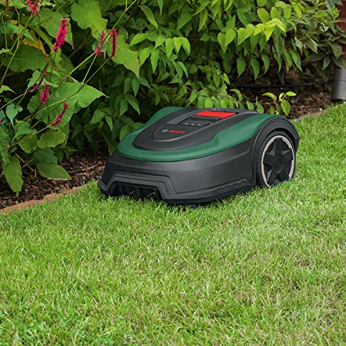 Bosch Robot cortacésped Indego M 700 (con batería de 18 V, base de carga incluida, ancho de corte de 19 cm, para áreas de césped de hasta 700 m² y en caja de cartón)