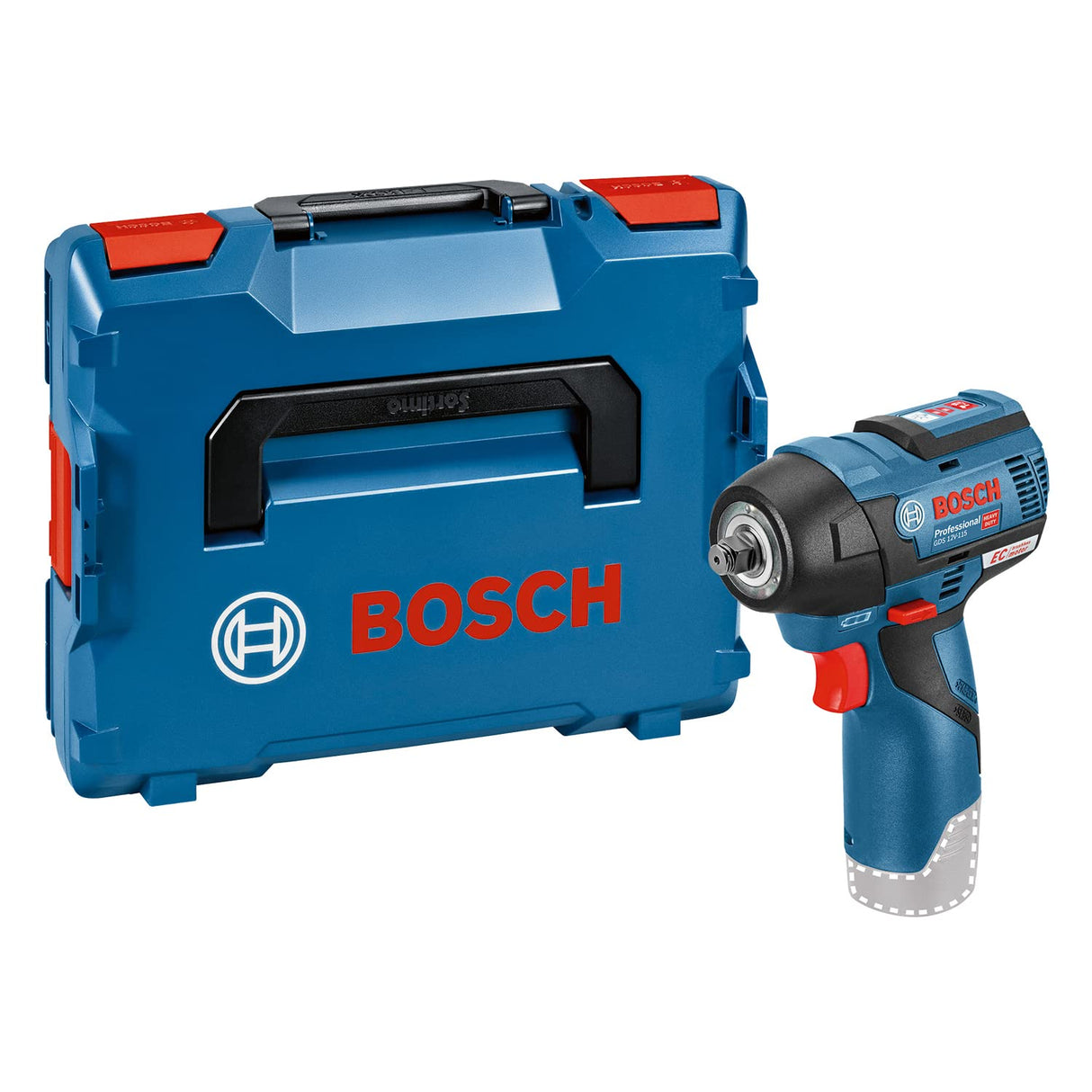 Bosch Professional GDS 12V-115 - Atornillador de impacto a batería (sin batería, 12V, 115 Nm, en L-BOXX)