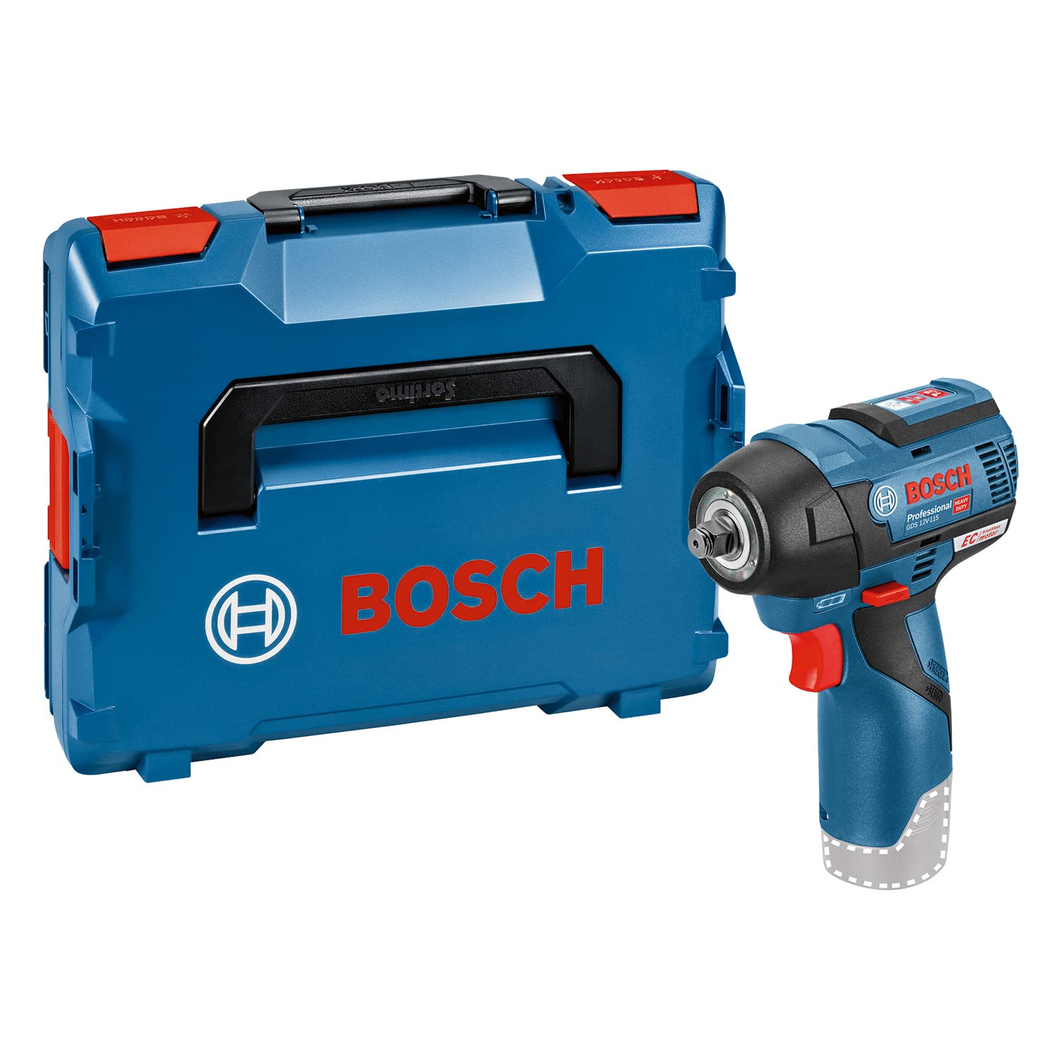 Bosch Professional GDS 12V-115 - Atornillador de impacto a batería (sin batería, 12V, 115 Nm, en L-BOXX)