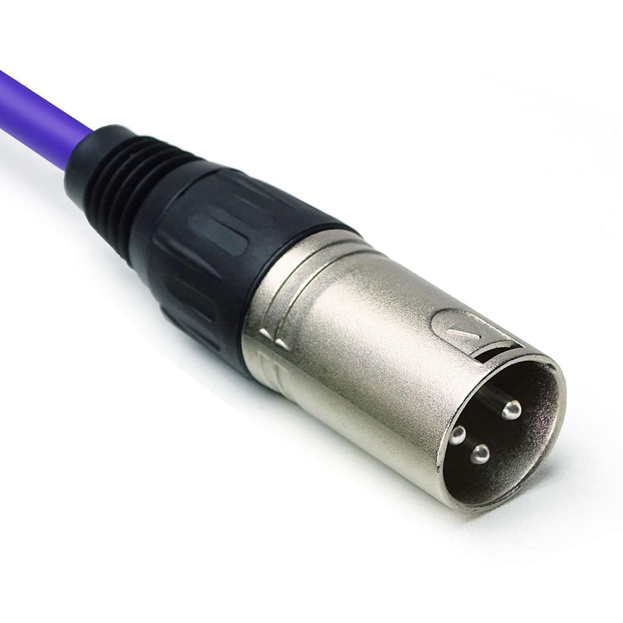 keepdrum mc001xx-6m-pu - Cable de micrófono XLR (3 pines, 6 m, 4 unidades), color lila