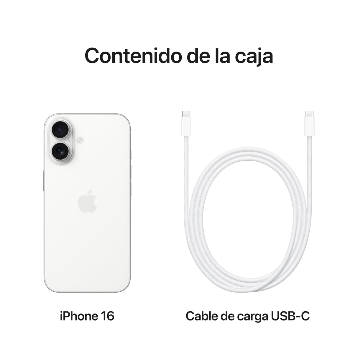 Apple iPhone 16 de 128 GB: Smartphone 5G con Control de Cámara, Chip A18 y un subidón en autonomía. Compatible con los AirPods; Blanco