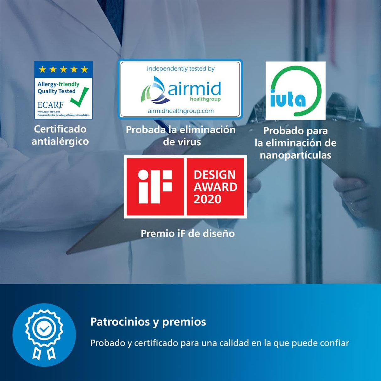 Philips Serie 4000i Purificador de Aire - Control por Aplicación, Elimina Gérmenes, Polvo y Alérgenos en Estancias 158m², 4 Velocidades, Modo Sueño (AC4236/10)