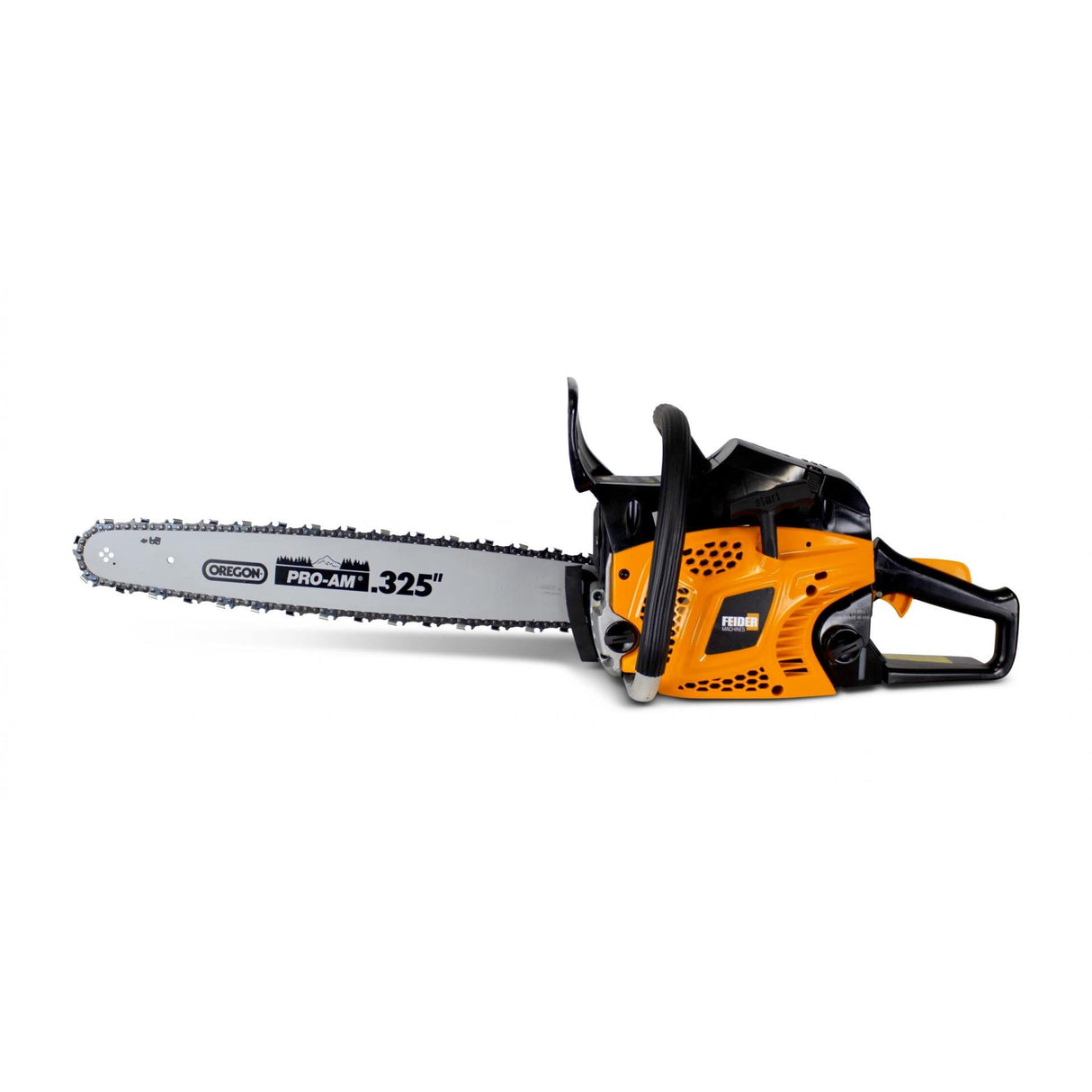 FEIDER Motosierra térmica 53 cm³ 51 cm - Guía y cadena Oregon, arranque manual, Easy Start, Carburador Walbro, Vela NGK, freno cadena, sistema antivibración, FTRTPRO55