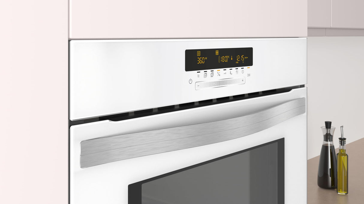 Balay - Horno compacto con microondas, 60 x 45 cm, 15 recetas automáticas, Cristal blanco, 3CW5179B2