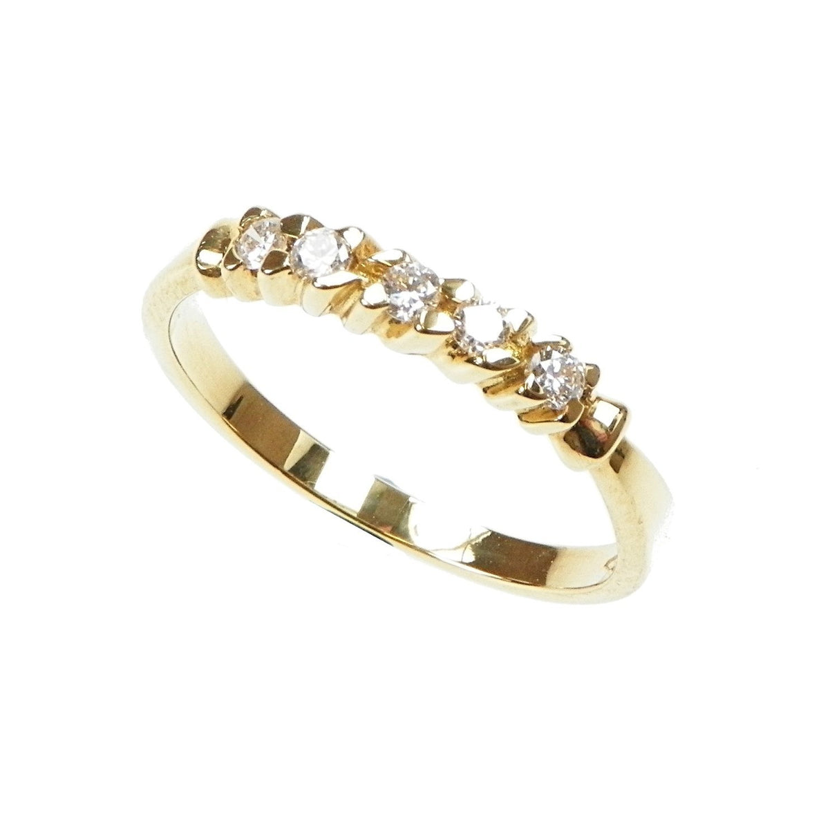 Orphelia Jewelry - Anillo de oro amarillo de 18 quilates con diamante (.2), talla 15 (17,52 mm)