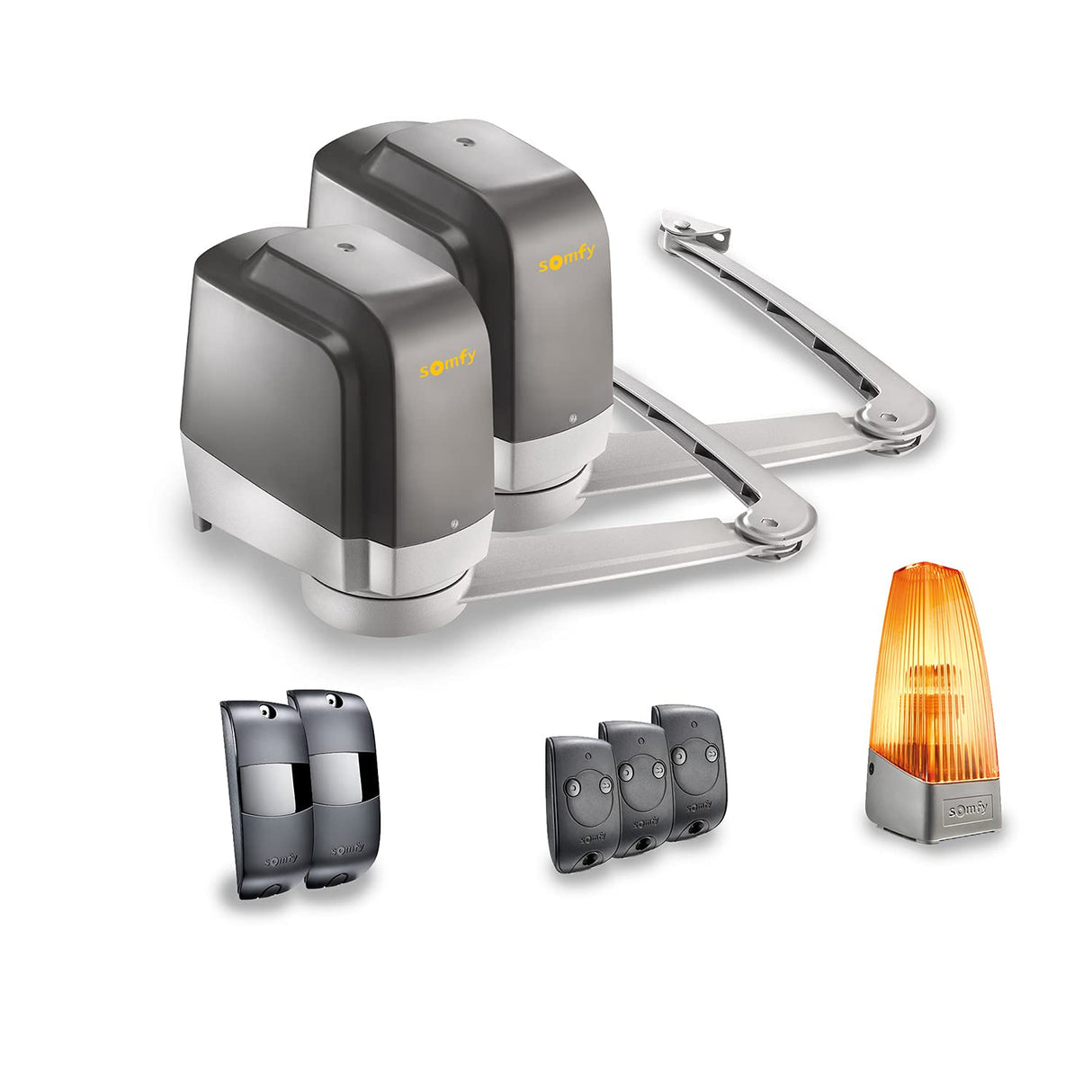 Somfy 1241430 - Lockyvia, Motor para Cancela Batiente, para Puertas Batientes De 3,6M2 por Hoja, Incluye Mandos Y Accesorios