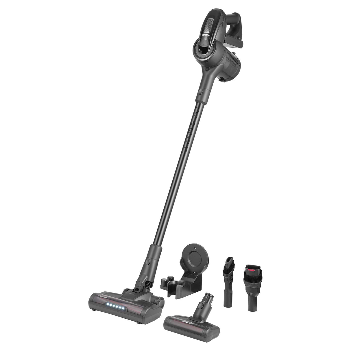SENCOR SVC 8726BK Aspiradora Vertical Inalámbrica 3 en 1, 400W, Batería 25,2V, 50 Min Autonomía, Negro