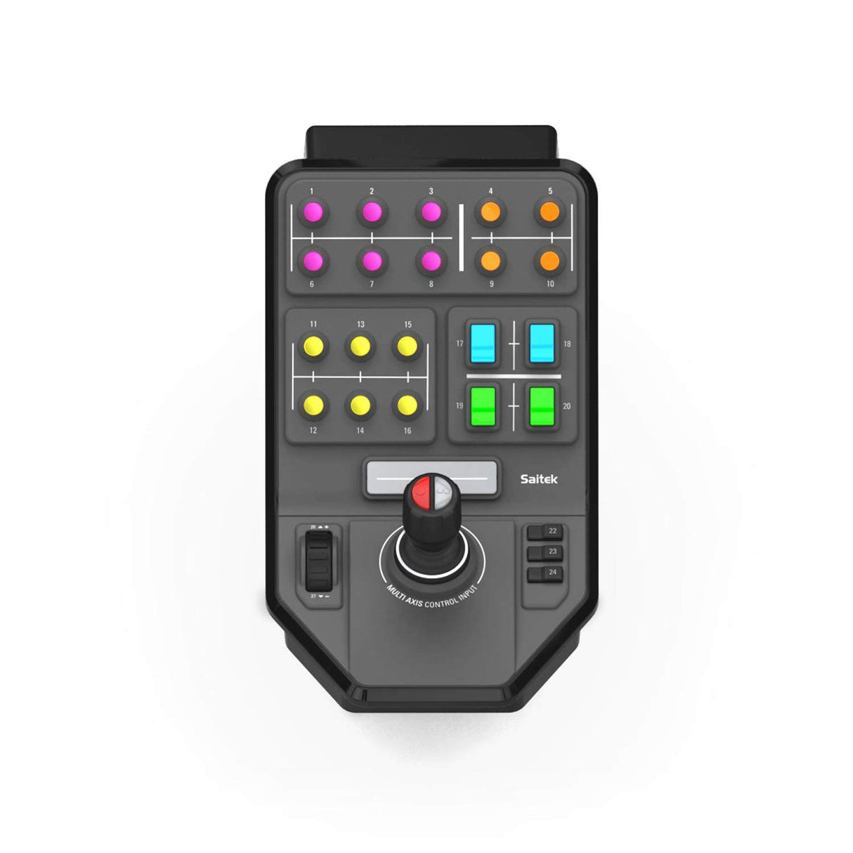 Logitech G Saitek Paquete de Equipo Pesado, Volante 900 Grados, 38 Botones Asignables, Dos Palancas Analógicas, USB, PC/Mac, Color Negro