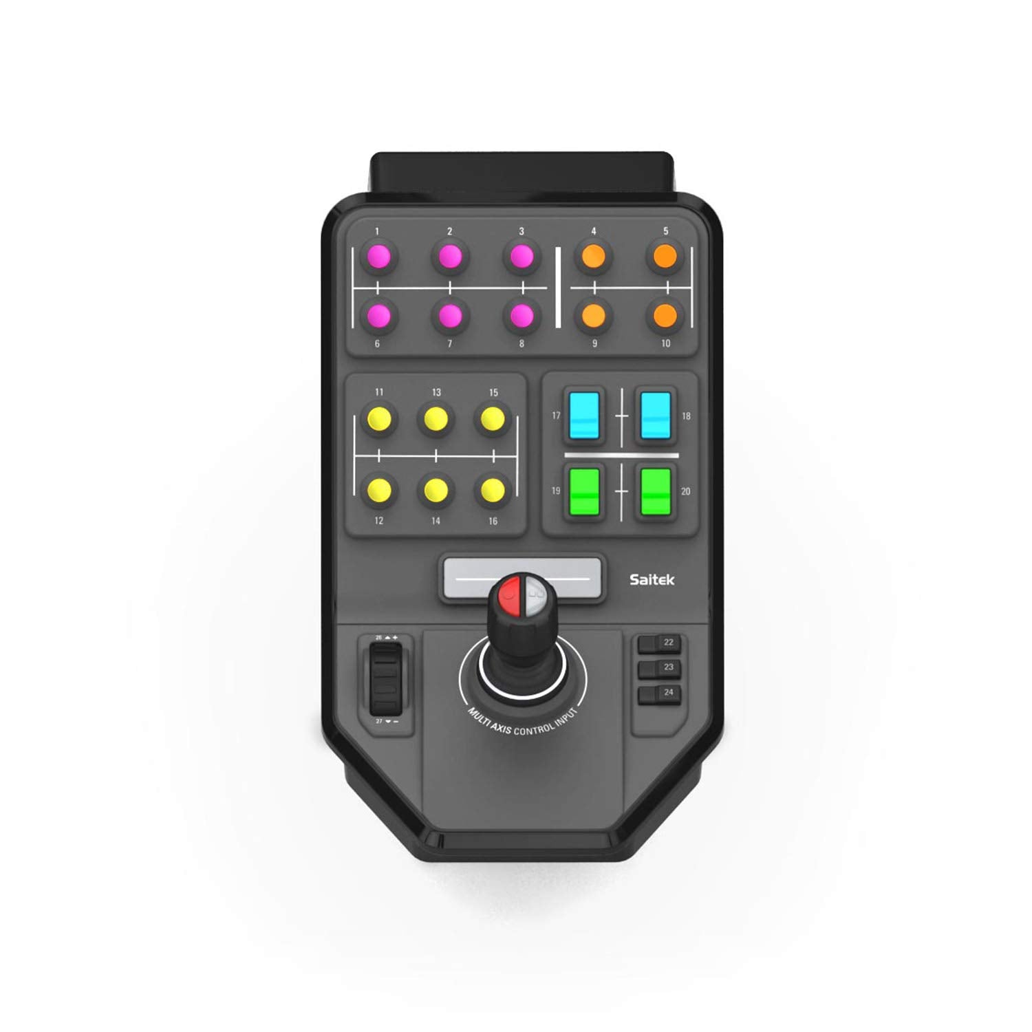 Logitech G Saitek Paquete de Equipo Pesado, Volante 900 Grados, 38 Botones Asignables, Dos Palancas Analógicas, USB, PC/Mac, Color Negro