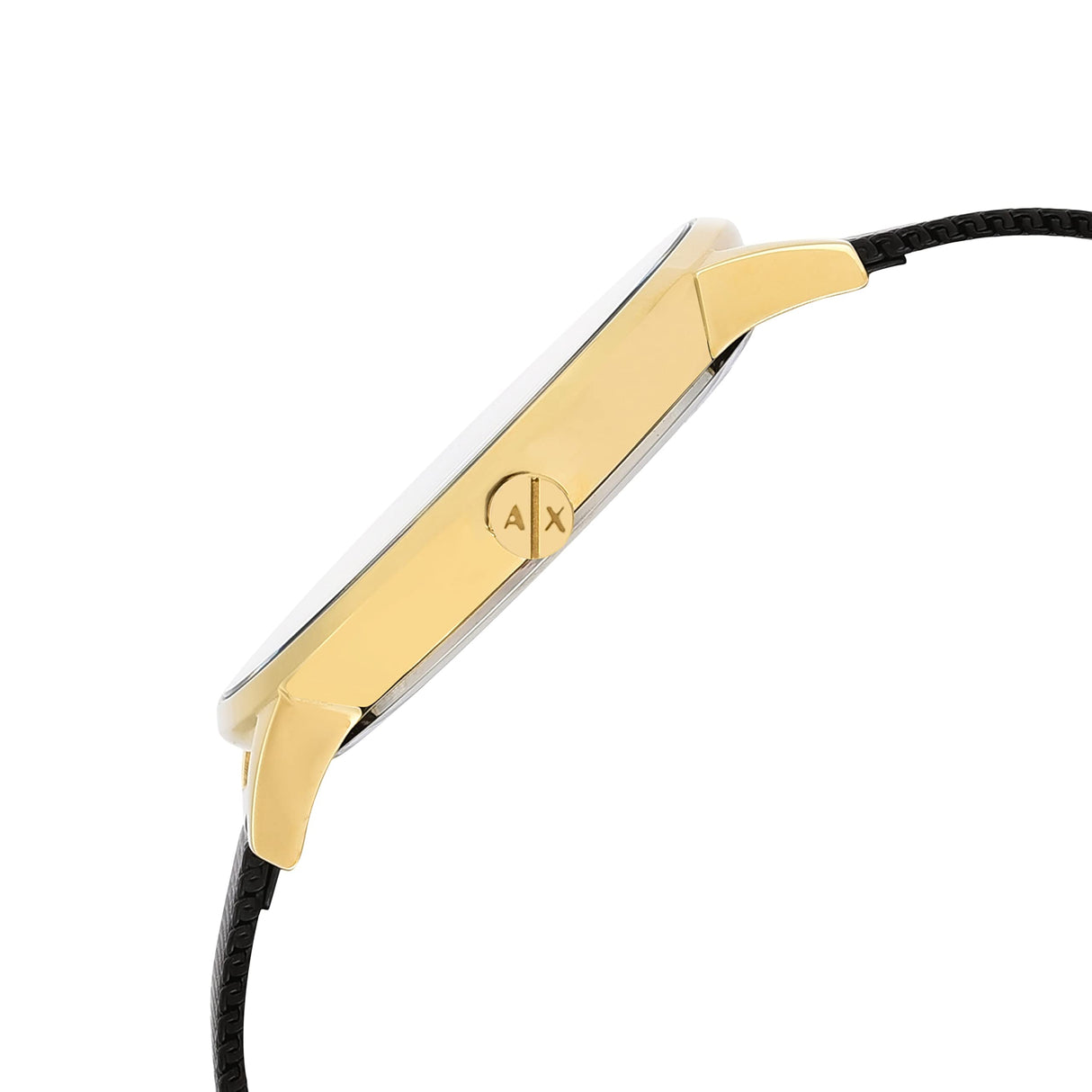 Armani Exchange Orologio da donna, Movimento al quarzo a tre lancette e cassa da 36 mm con cinturino in acciaio inossidabile, Negro y tono dorado
