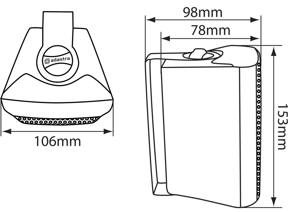 Adastra 100.899UK 60W Negro altavoz - Altavoces (De 2 vías, Alámbrico, 60 W, 120 - 20000 Hz, 8 Ω, Negro)