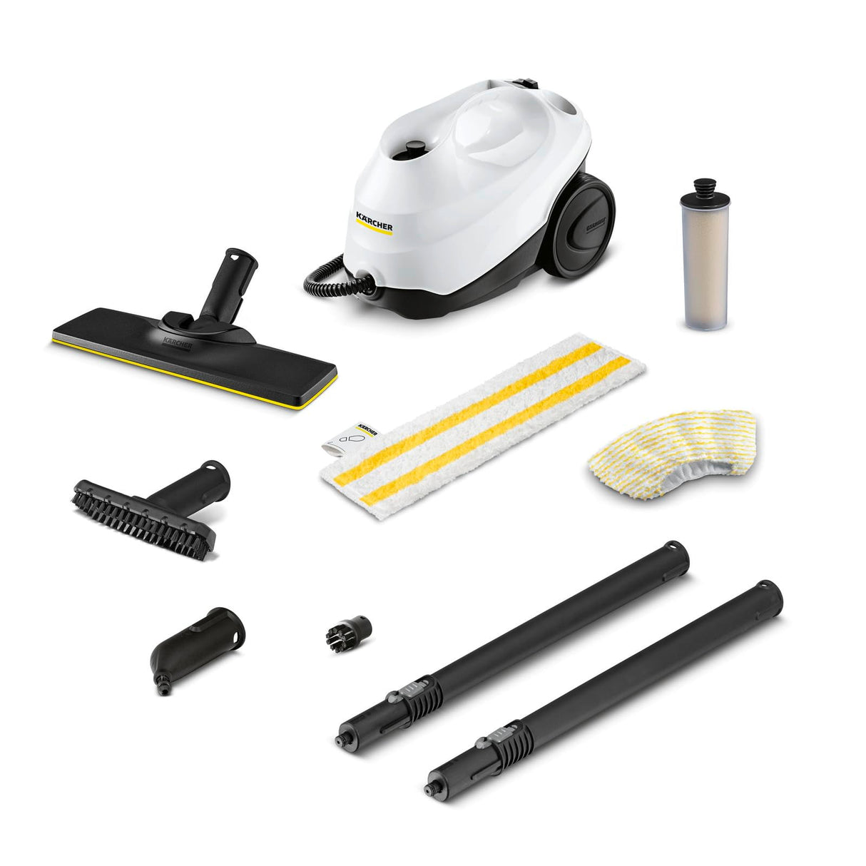 Kärcher Limpiadora de vapor SC 3 EasyFix, presión vapor: 3,5 bar, tiempo calentamiento: 30s, potencia: 1900W, rendimiento: 75m², depósito: 1 l, cartucho descalcificación