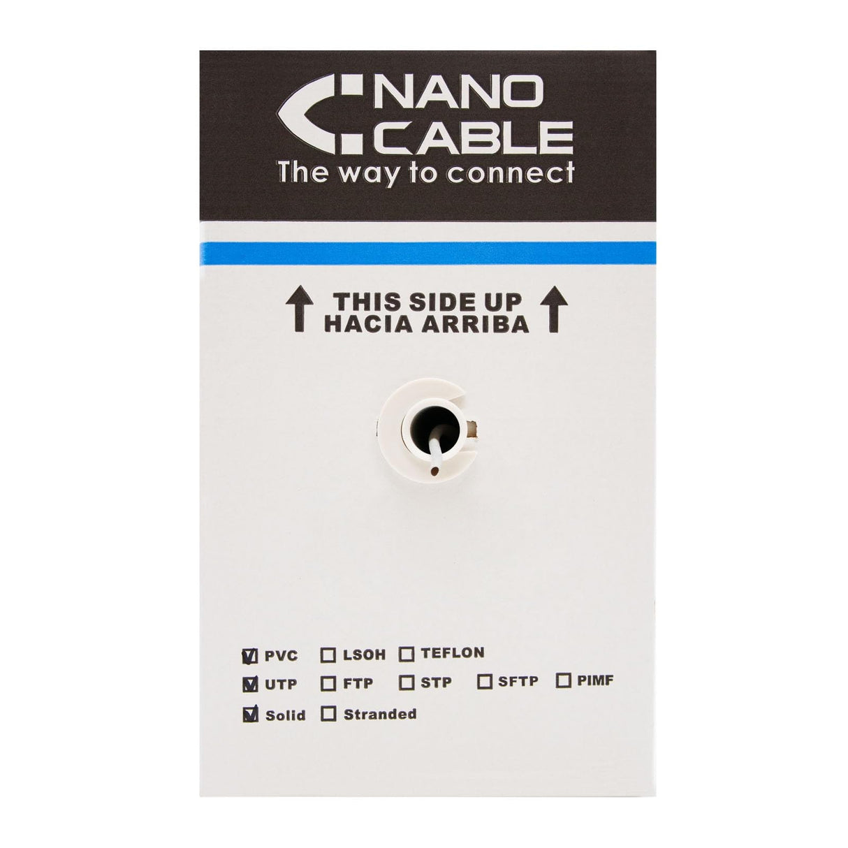 Cable de red Cat.6 FTP rígido AWG24, 305 m - Ideal para conexiones rápidas y estables en redes LAN.
