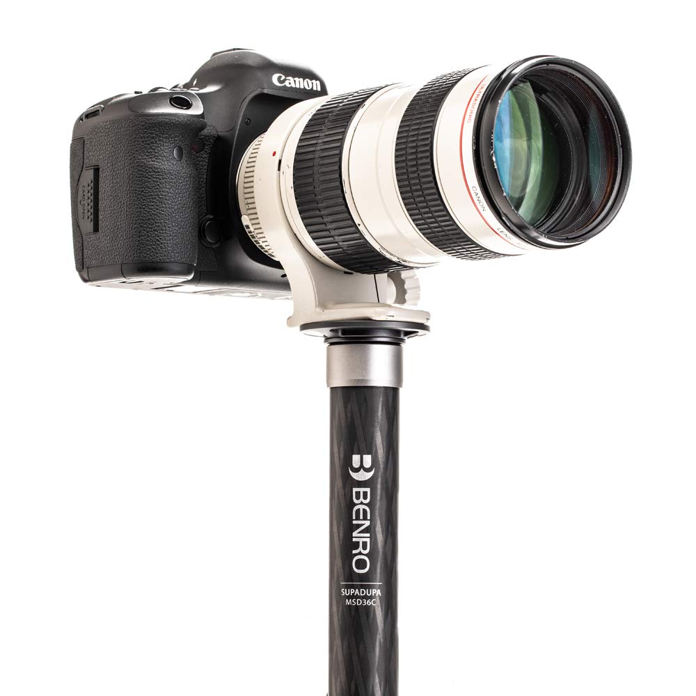 Benro MSD36C SupaDupa Monopod de Fibra de Carbono Negro para Cámaras con Montura de 3/8"-16