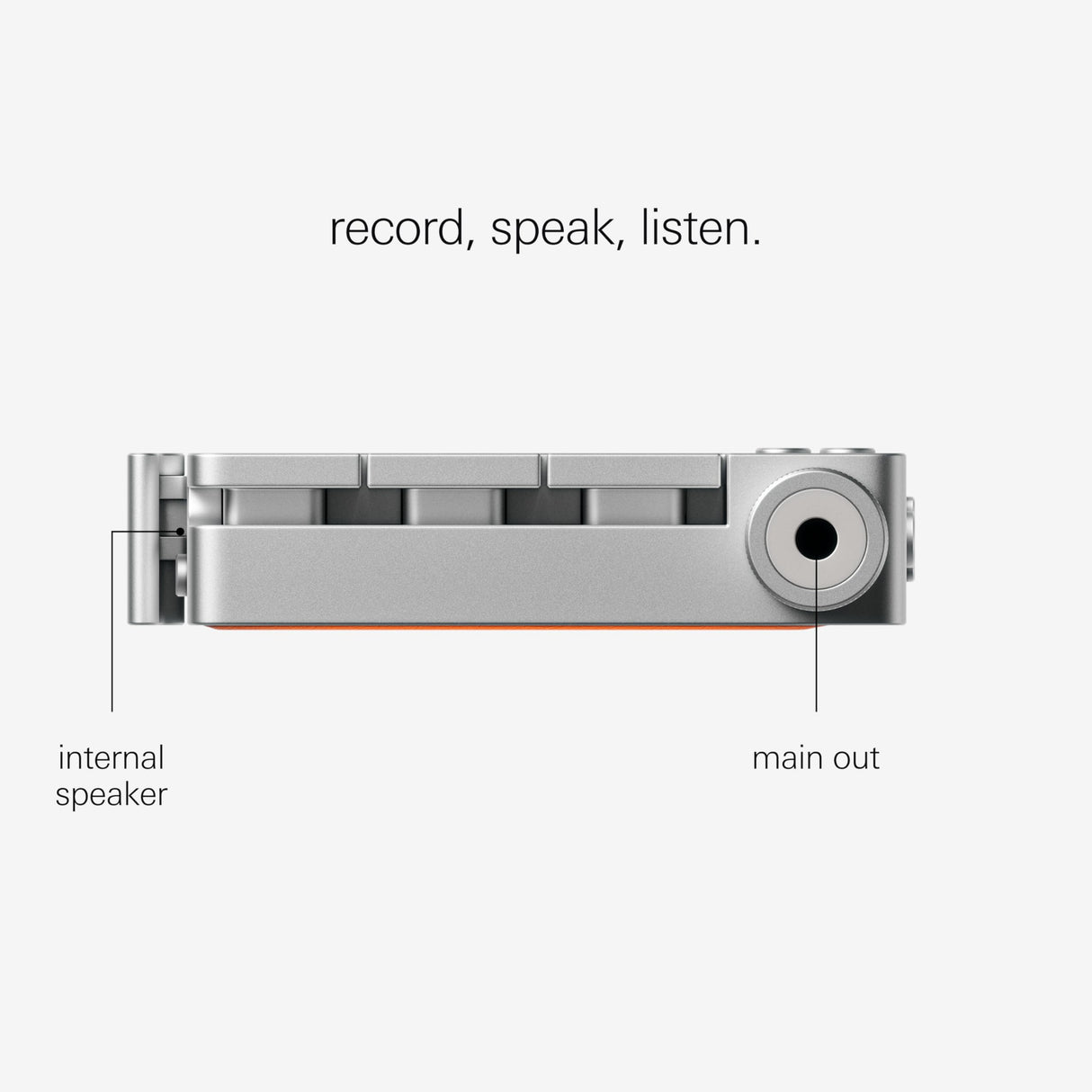 Teenage Engineering TP–7 Grabadora de sonido portátil con interfaz de audio USB-C, Bluetooth, micrófono interno, altavoz y almacenamiento de 128 GB