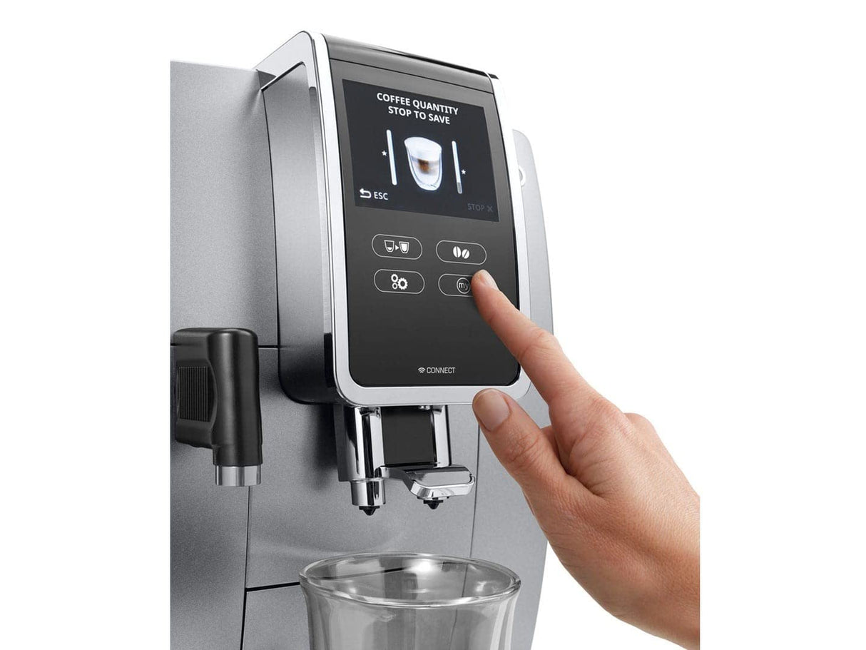 De'Longhi ECAM 370.85.SB Cafetera automática dinámica 1450 W, 1,8 litros, plástico, plateado y negro