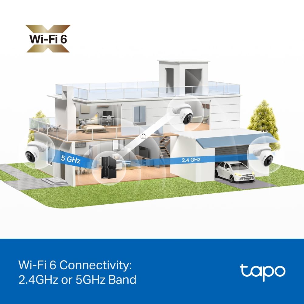 Tapo C560WS, Cámara de Seguridad Exterior Wi‑Fi 6 4K 8 MP, Pan/Tilt 360° AI, Visión Nocturna Color Starlight, Reconocimiento Facial, Zoom Digital 18×, Alarma Luz/Sonido, IP66, Audio Bidireccional