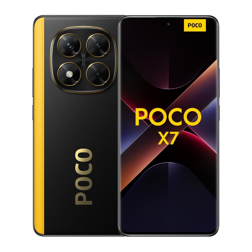 XIAOMI POCO X7 - Smartphone de 12+512GB, Pantalla CrystalRes 1.5K AMOLED Curva, MediaTek Dimensity 7300-Ultra, Cámara Principal de 50 MP con OIS, Carga Turbo de 45W, Negro (Versión ES)